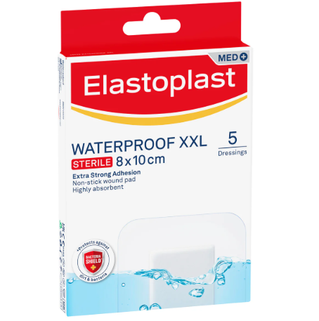 Elastoplast 48628 Aqua Protect Waterproof Dressing XXL 8cm x 10cm Pk/5